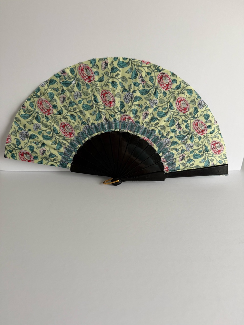 Floral Folding Hand Fan Cottagecore Victorian Inspired Decor Accessory